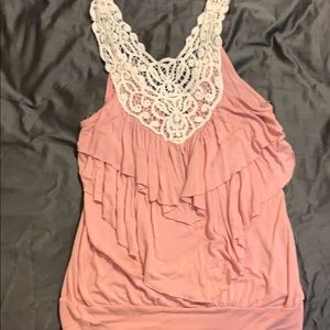 Pink Short Sleeve Blouse